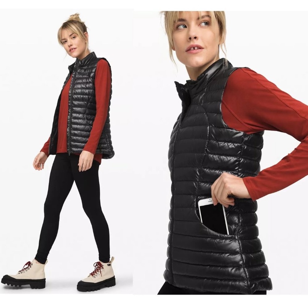 Lululemon Pack it down Vest Shine black sz4 NEW NWOT Price Firm!